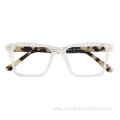Fashion Mens White Modern Transparent Eyeglasses Optical Acetate Frame For Girls